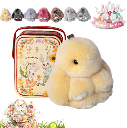 Handmade Plush Bunny Keychain – Soft Velvet Charm, Gift-Ready