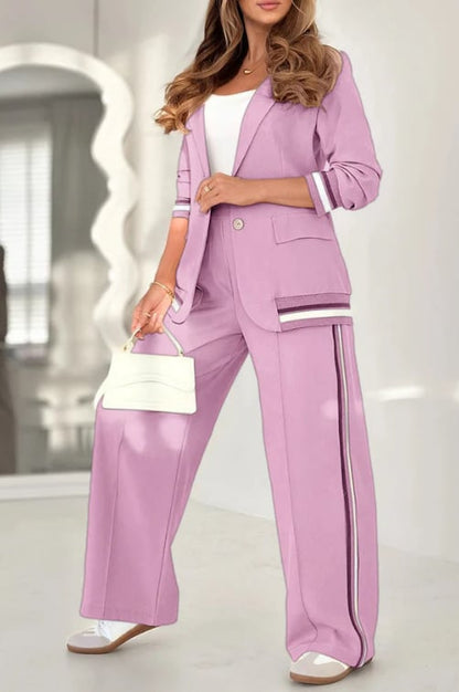 Soft Tailored Blazer & Wide-Leg Pants Set