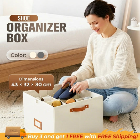 SpaceSaver Shoe Organizer – Multi-Compartment Storage Box