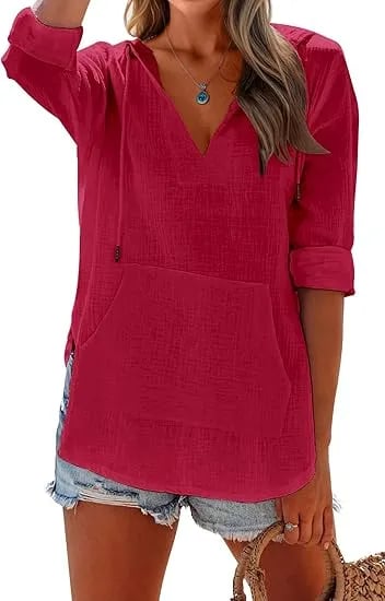 Hooded Beach Cover-Up with Pockets