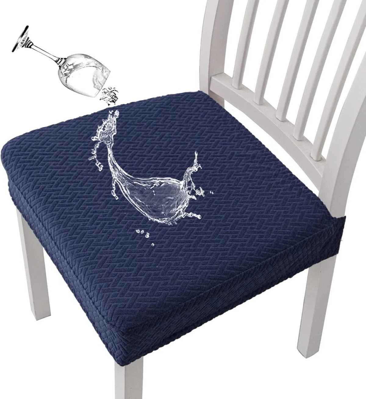 Jacquard Chair Seat Cover – Waterproof, Non-Slip, Machine Washable