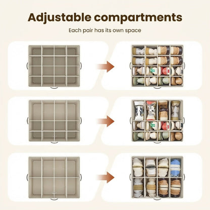 SpaceSaver Shoe Organizer – Multi-Compartment Storage Box