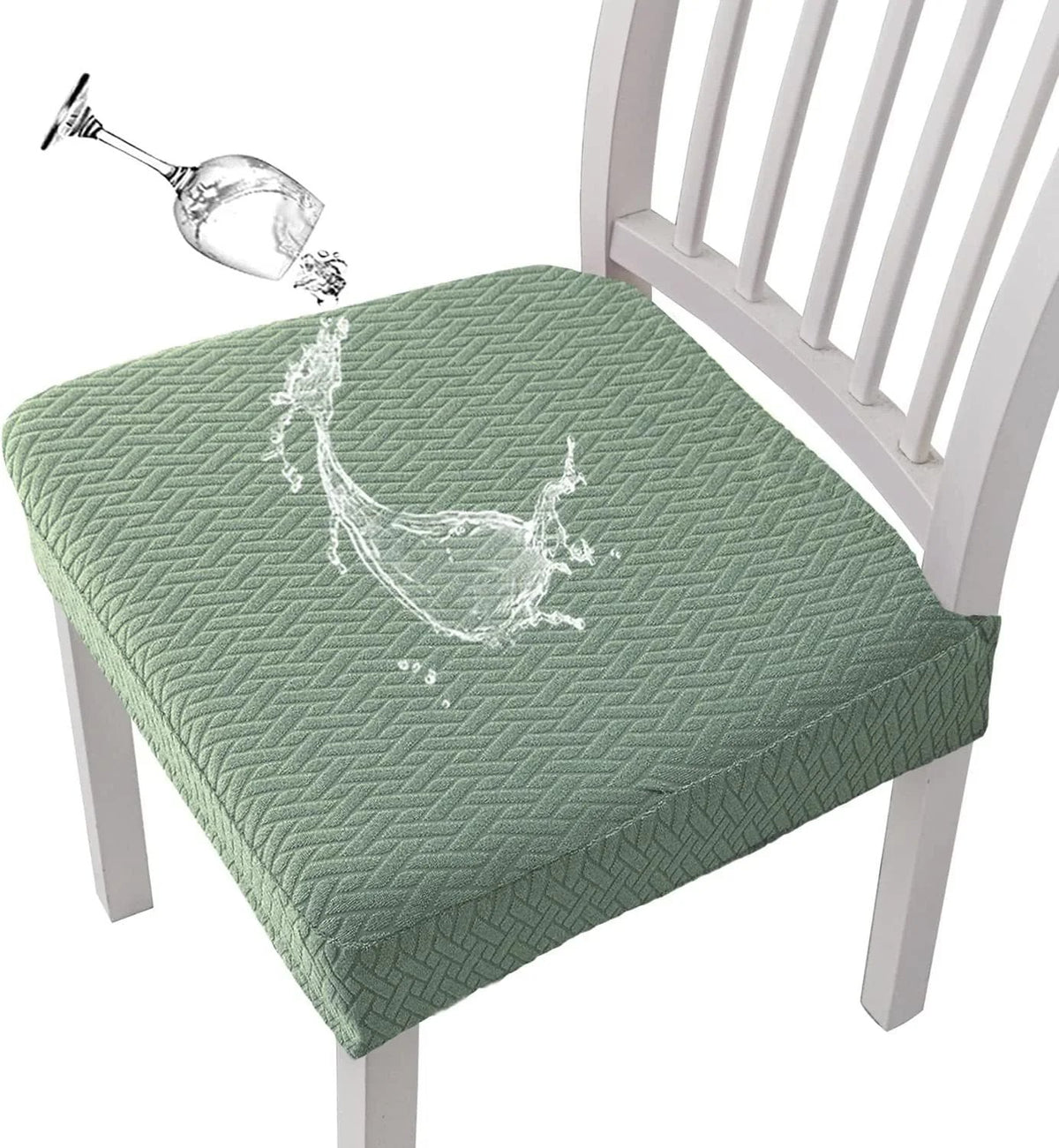 Jacquard Chair Seat Cover – Waterproof, Non-Slip, Machine Washable