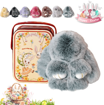 Handmade Plush Bunny Keychain – Soft Velvet Charm, Gift-Ready
