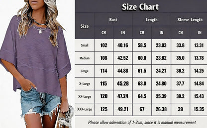 Lightweight Batwing Sleeve Tee – Crewneck, Relaxed Fit, Breathable
