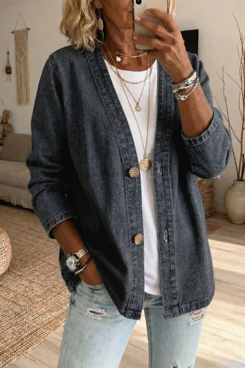 Lightweight Denim Cardigan