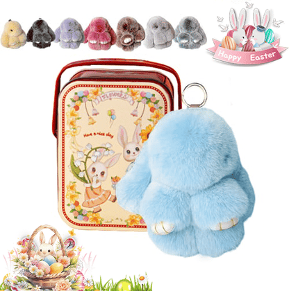 Handmade Plush Bunny Keychain – Soft Velvet Charm, Gift-Ready