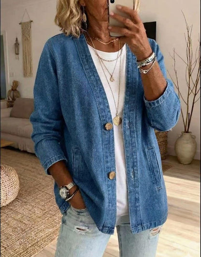 Lightweight Denim Cardigan