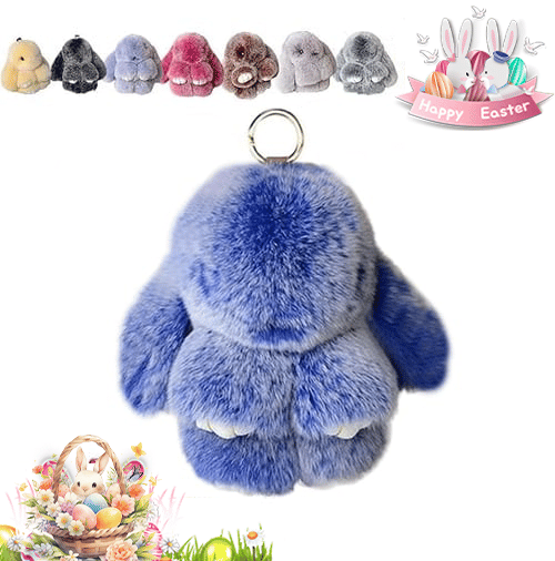 Handmade Plush Bunny Keychain – Soft Velvet Charm, Gift-Ready