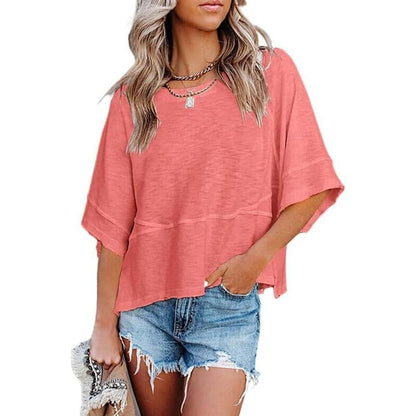 Lightweight Batwing Sleeve Tee – Crewneck, Relaxed Fit, Breathable