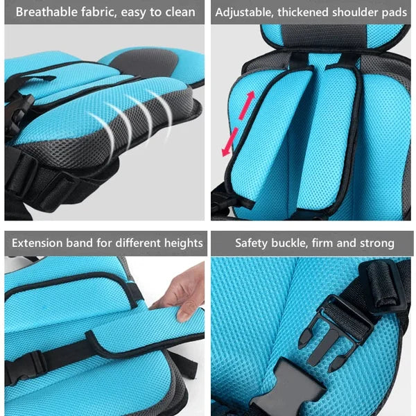 Kids Travel Seat Support – Portable & Adjustable Padded Seat