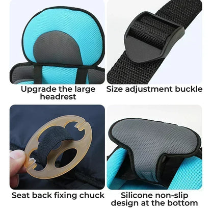 Kids Travel Seat Support – Portable & Adjustable Padded Seat