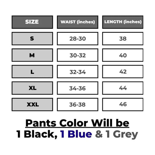 🎉 3-Pack Men's Premium Stretch Pants – Black + Grey + Navy