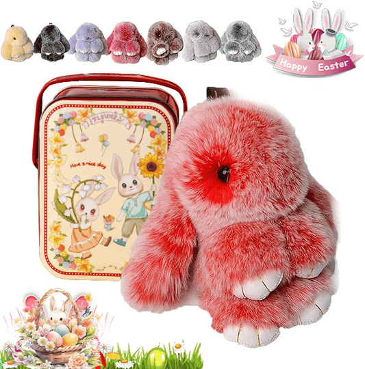 Handmade Plush Bunny Keychain – Soft Velvet Charm, Gift-Ready