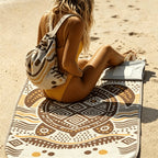 🏖️2-in-1 Convertible Towel & Backpack with Inner Zip Pocket & Sand-Repelling Fabric– Pre-Sale