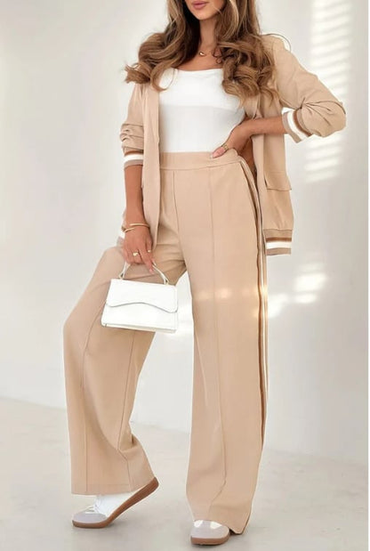 Soft Tailored Blazer & Wide-Leg Pants Set