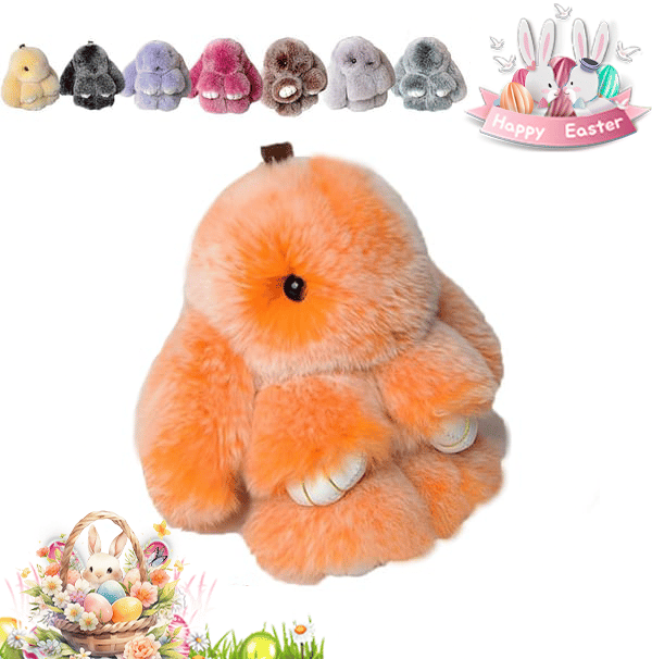 Handmade Plush Bunny Keychain – Soft Velvet Charm, Gift-Ready