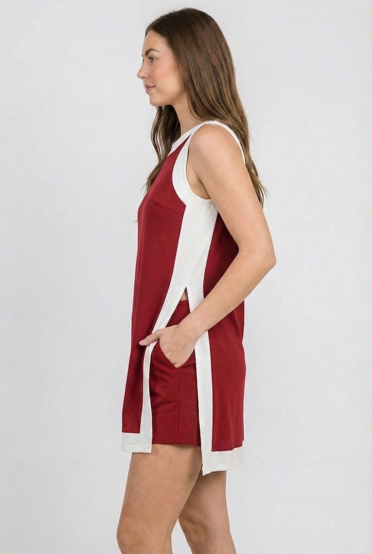 Two-Piece Open-Front Top & Shorts Set