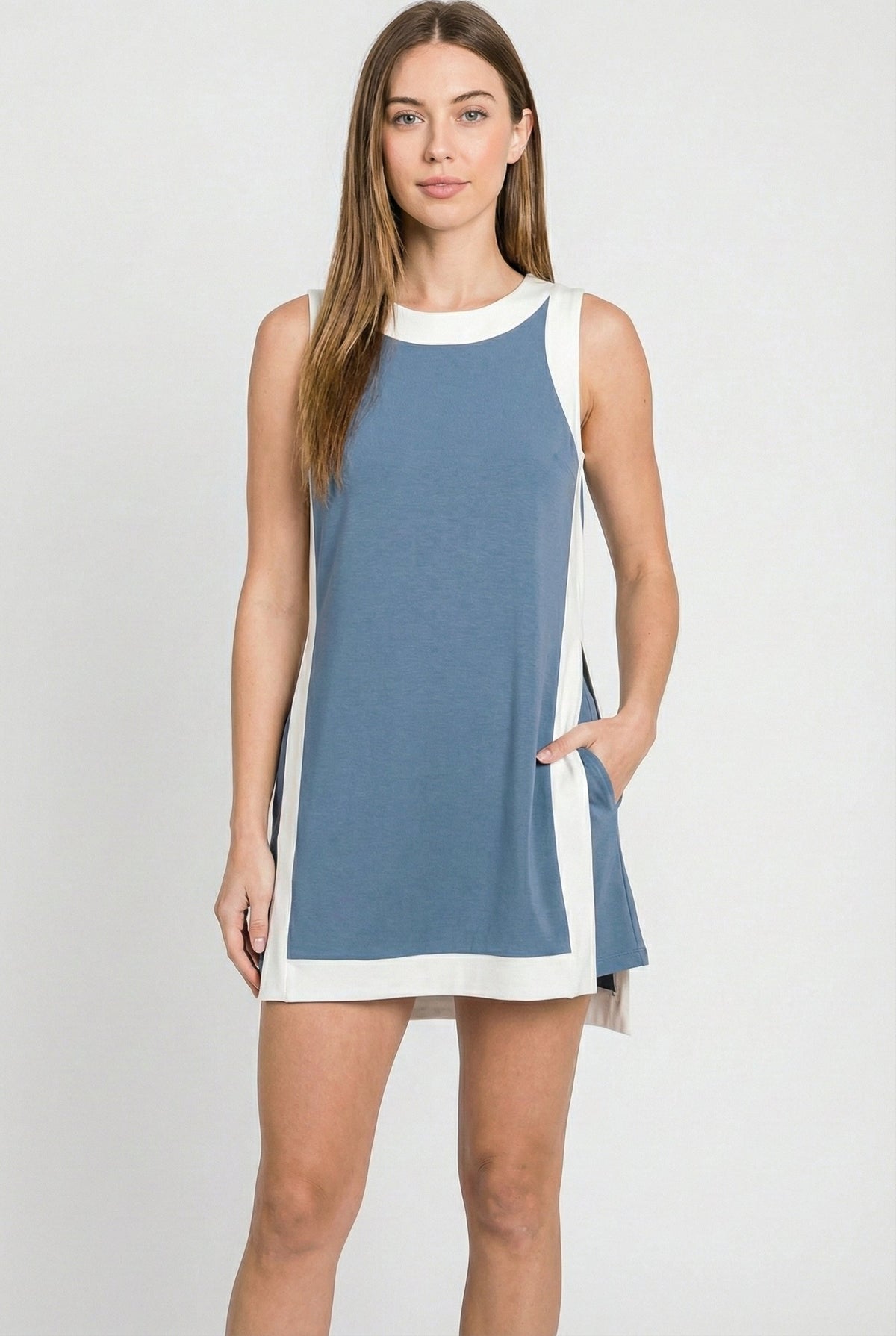 Two-Piece Open-Front Top & Shorts Set