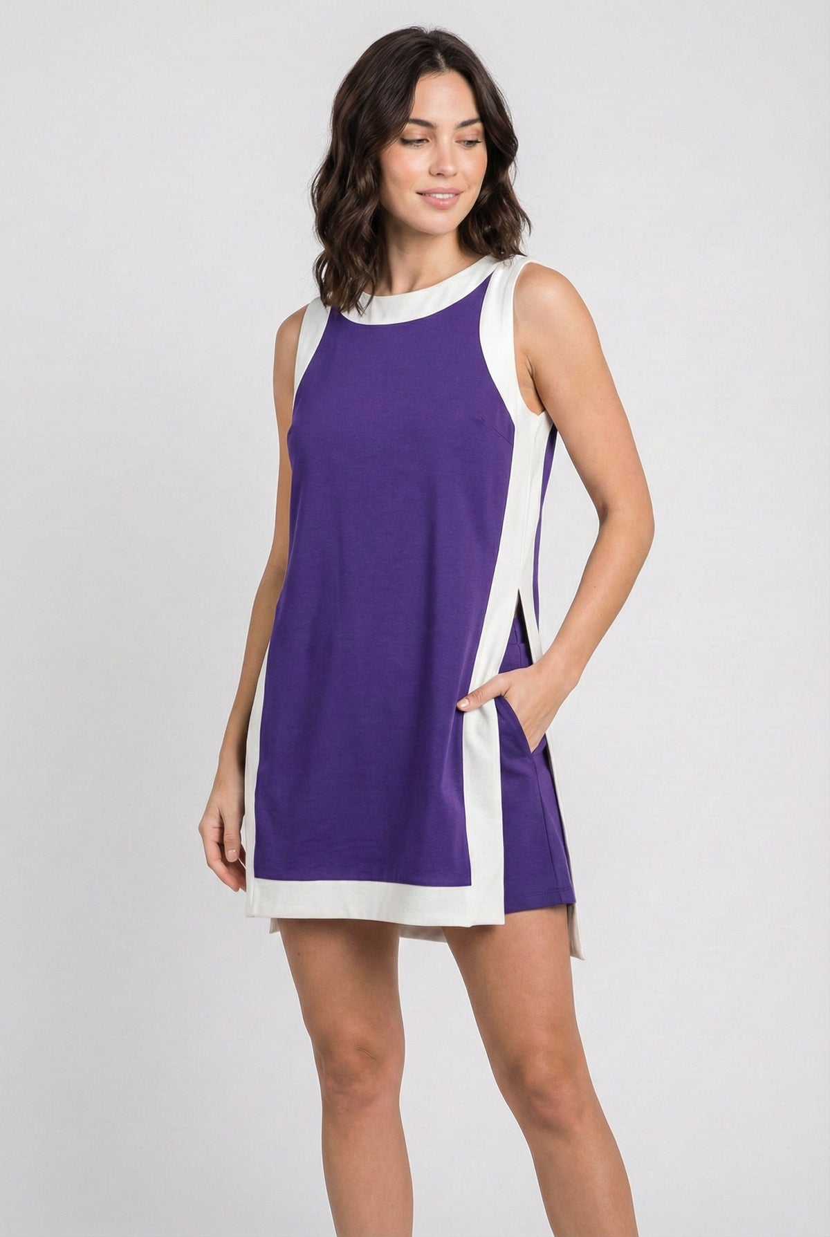 Two-Piece Open-Front Top & Shorts Set