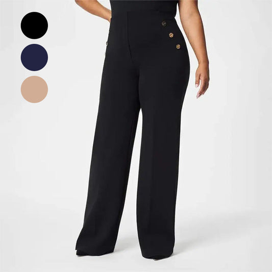Elegant Wide Leg Pants – High Waist Stretch Trousers for Everyday Style
