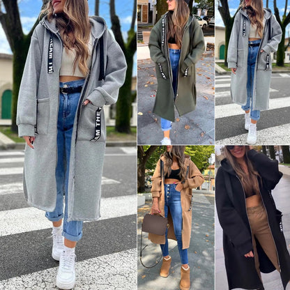 Women's Cozy Oversized Hooded Cardigan Coat