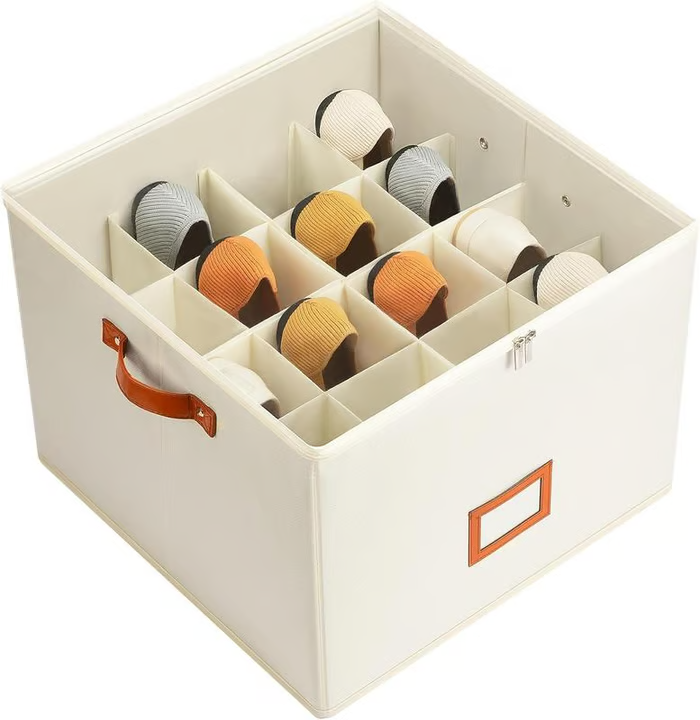 SpaceSaver Shoe Organizer – Multi-Compartment Storage Box