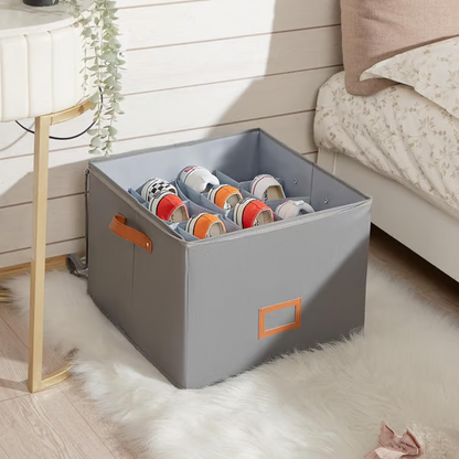 SpaceSaver Shoe Organizer – Multi-Compartment Storage Box
