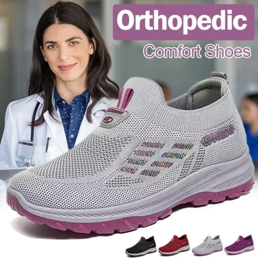 Women's Cloud Comfort Walking Shoes – Lightweight Breathable Slip-On Sneakers