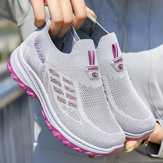 Women's Cloud Comfort Walking Shoes – Lightweight Breathable Slip-On Sneakers