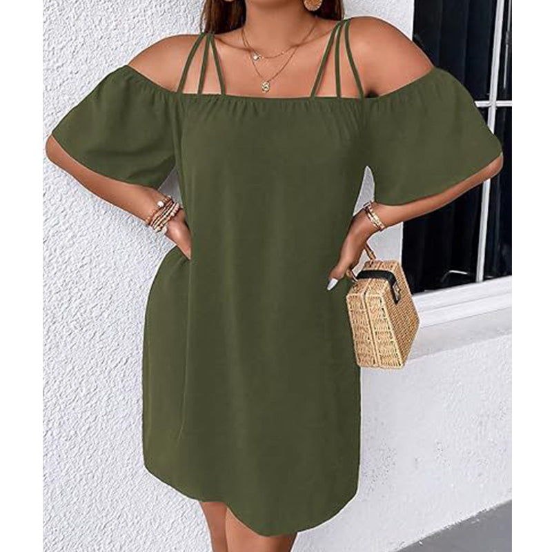 Women's Off Shoulder Casual Mini Dress