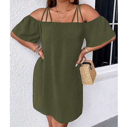 Women's Off Shoulder Casual Mini Dress