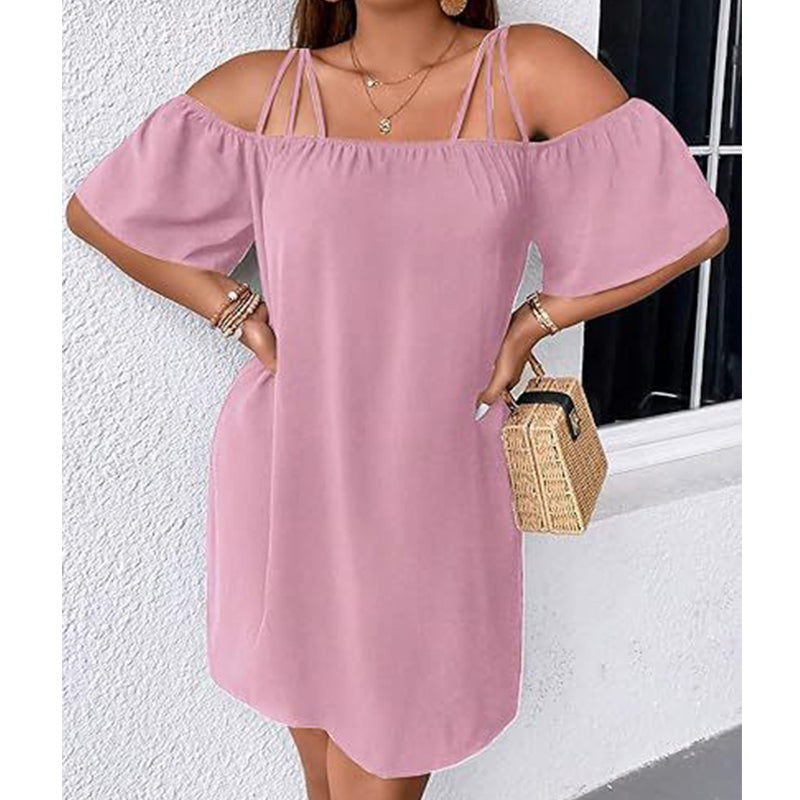 Women's Off Shoulder Casual Mini Dress