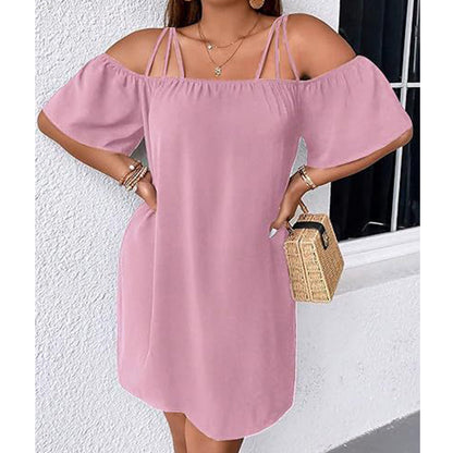 Women's Off Shoulder Casual Mini Dress