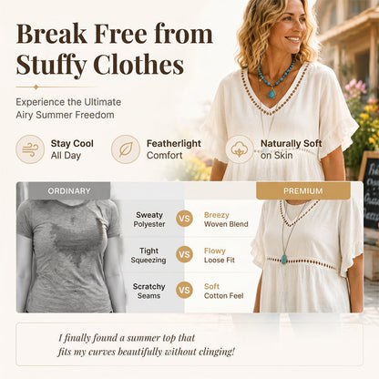 Women's Bohemian V Neck Embroidered Blouse