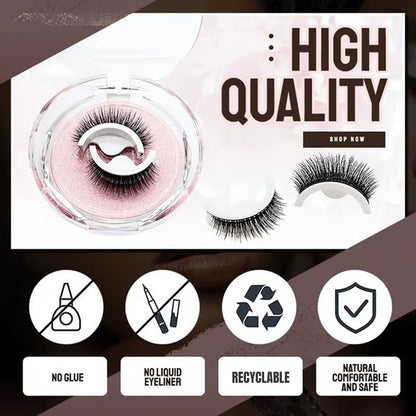 3-Second Self-Adhesive Lashes – No Glue Needed, 3 Pairs