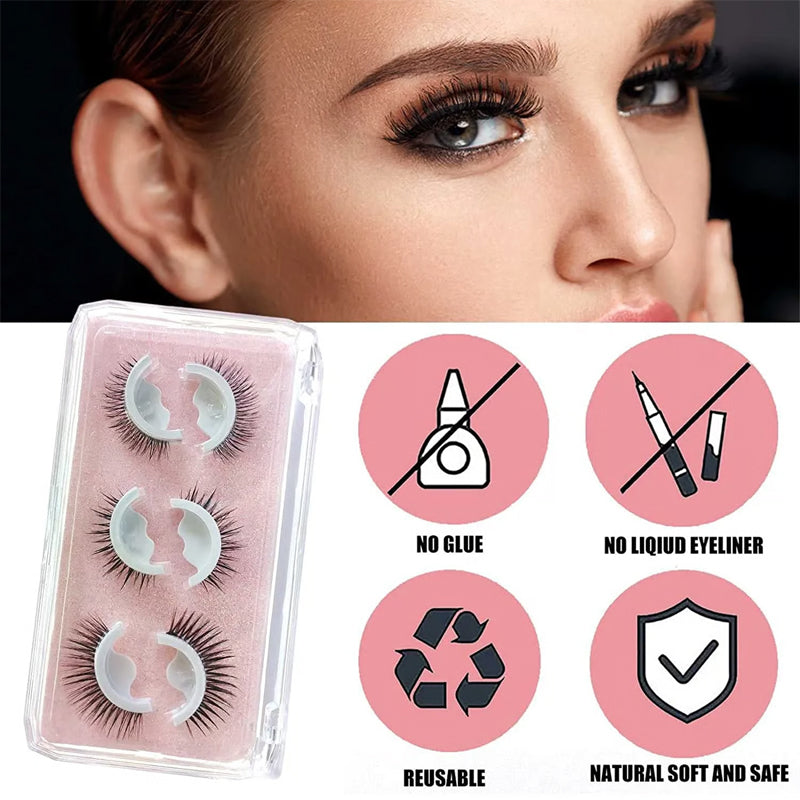 3-Second Self-Adhesive Lashes – No Glue Needed, 3 Pairs
