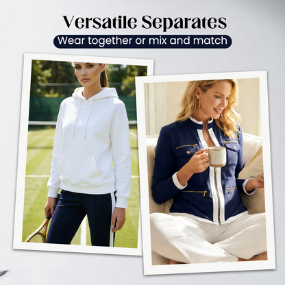 Women's 2-Piece Color Block Tracksuit Set