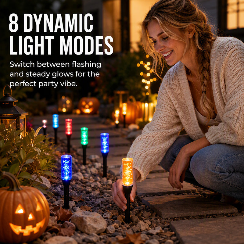 CrystalGlow Solar Pathway Lights – Automatic Outdoor Garden Lights