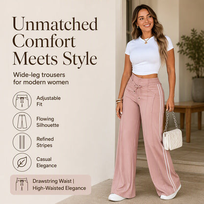 Women's Wide-Leg Drawstring Pants – Casual High-Waisted Relaxed Fit