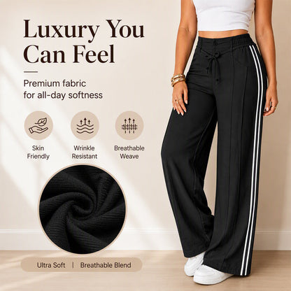 Women's Wide-Leg Drawstring Pants – Casual High-Waisted Relaxed Fit