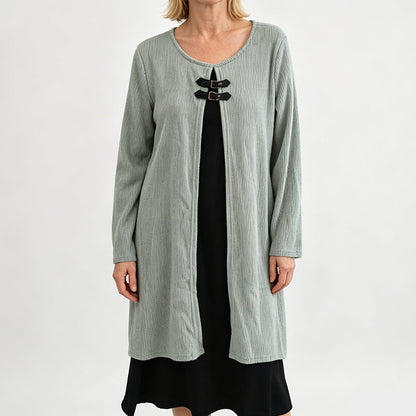 Women's Casual Ribbed Knit Long Sleeve Tunic Dress